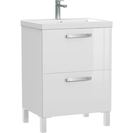 Тумба подвесная/напольная с раковиной Cersanit Melar 60 см 64128, белый фото 