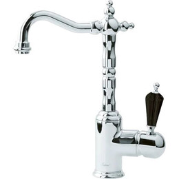 Смеситель для раковины высокий Boheme Tradizionale Nero Swarovski 242, chrome фото 