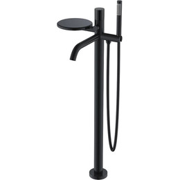 Смеситель для ванны напольный Boheme Stick 129-BB.2, чёрный, Цвет производителя: чёрный фото 