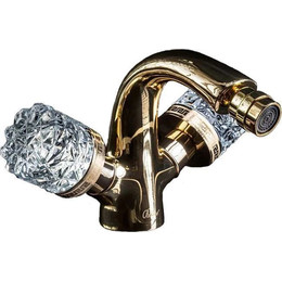 Смеситель для биде Boheme Crystal 296-CRST, золото фото 