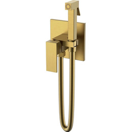 Набор для гигиенического душа Boheme Qubic 477-BR, бронза, Цвет производителя: бронза фото 