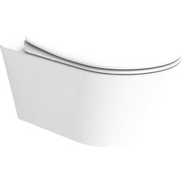 Унитаз подвесной безободковый Boheme Avva 972-W с тонкой крышкой микролифт, белый глянцевый, Цвет производителя: белый глянцевый фото 