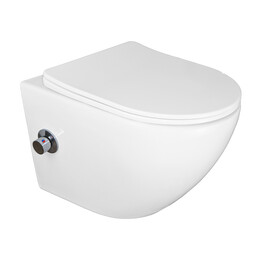 Унитаз-биде подвесной безободковый Azario Allegro AZ-3105B с тонкой крышкой микролифт фото 