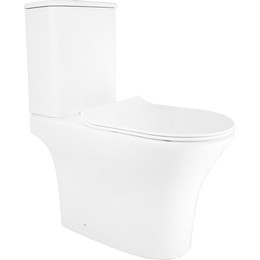 Унитаз-компакт безободковый Azario Frento AZ-2311 с тонкой крышкой микролифт фото 