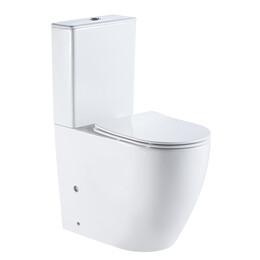 Унитаз-компакт безободковый Azario Mirada AZ-1289A с тонкой крышкой микролифт фото 