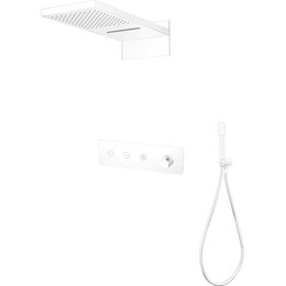 Душевая система для душа Boheme Fusion 130-MW (со скрытой частью) matt white, Цвет производителя: matt white фото 