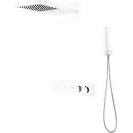 Душевая система для душа с термостатом Boheme Fusion 131-MW (со скрытой частью) matt white, Цвет производителя: matt white фото 