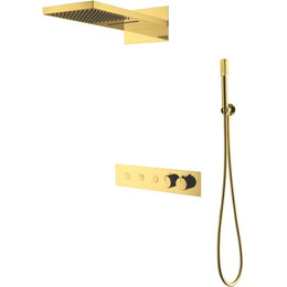 Душевая система для душа с термостатом Boheme Fusion 131-G (со скрытой частью) gold, Цвет производителя: gold фото 