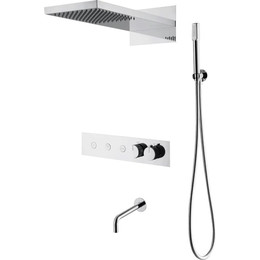 Душевая система для душа с термостатом Boheme Fusion 131-2-CR (со скрытой частью) chrome, Цвет производителя: chrome фото 