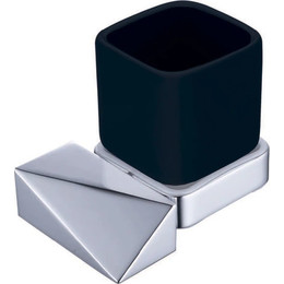 Стакан для зубных щеток Boheme New Venturo 10314-CR-B, black chrome, Цвет производителя: black chrome фото 