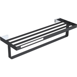Полка для полотенец Boheme Q 10947-CR-B, black chrome, Цвет производителя: black chrome фото 