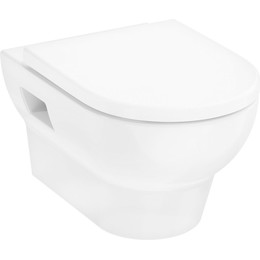 Унитаз подвесной безободковый Hansgrohe GladeLake S HGSET002 с крышкой микролифт фото 