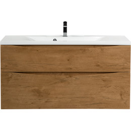 Тумба подвесная с раковиной BelBagno MARINO-H60-1100-2C-SO-RN-P 110 см, Rovere Nature фото 