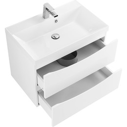 Тумба подвесная с раковиной BelBagno MARINO-700-2C-SO-BL-P 70 см, Bianco Lucido фото 