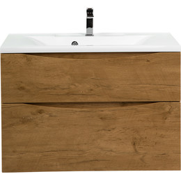 Тумба подвесная с раковиной BelBagno MARINO-H60-800-2C-SO-RN-P 80 см, Rovere Nature (раковина BB800/450-LV-MR-PR) фото 