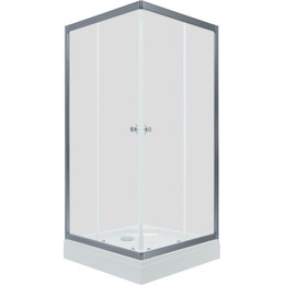 Душевое ограждение Triton Вента 80x80 см (с поддоном) хром/прозрачное фото 
