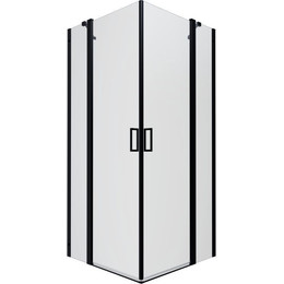Душевое ограждение Triton Тау 90x90 см, чёрный/прозрачное фото 