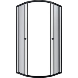 Душевое ограждение Triton Альфа 90x90 см, чёрный/прозрачное фото 