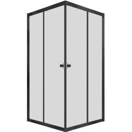 Душевое ограждение Triton Вента 90x90 см, чёрный/прозрачное фото 
