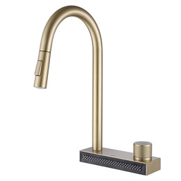 Смеситель для кухни Abber Wasser Kreis AF8114G, золото матовое, Цвет производителя: золото матовое фото 
