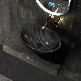 Раковина-чаша Abber Karbon 50 см AK2042, чёрный фото 