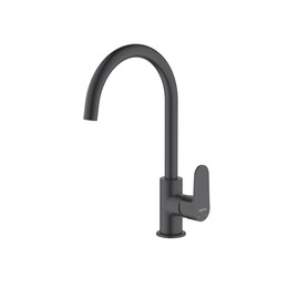 Смеситель для кухни Aquatek Оберон AQ1282MB, чёрный матовый, Цвет производителя: чёрный матовый фото 