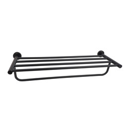 Полка для полотенец Aquatek Вега AQ4015MB, цвет чёрный матовый фото 