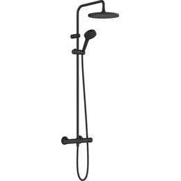 Душевая стойка с термостатом Hansgrohe Vernis Blend 26426670, чёрный матовый фото 