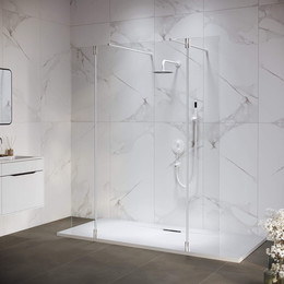 Душевая перегородка RGW WA-052W 140x195 см 35105214-15 (стекло 8 мм) с кронштейном в комплекте, белый/прозрачное фото 