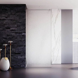 Душевая перегородка Veconi Korato 90 см KR81R-90-06-C4 (стекло 8 мм) с кронштейном в комплекте, хром/матовое фото 