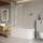 Шторка для ванны BelBagno 90 см LUCE-VF-11-90/145-P-Cr, хром/матовое - Шторка для ванны BelBagno 90 см LUCE-VF-11-90/145-P-Cr, хром/матовое фото