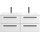 Тумба подвесная с раковиной Cezares ECO-CER-N-1200-4C-SO-2-BL 120 см (раковина CZR-8095-120-2) bianco lucido - Тумба подвесная с раковиной Cezares ECO-CER-N-1200-4C-SO-2-BL 120 см (раковина CZR-8095-120-2) bianco lucido фото