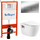 Инсталляция с подвесным безободковым унитазом BelBagno Loto BB070CHR/SC/BB026/BB041CR (кнопка смыва, хром) - Инсталляция с подвесным безободковым унитазом BelBagno Loto BB070CHR/SC/BB026/BB041CR (кнопка смыва, хром) фото