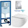 Инсталляция с подвесным унитазом комплект: Grohe Rapid SL 38772001 с подвесным безободковым унитазом Sintesi Ellipse SIN-TS-ELL-153 сиденье микролифт, крепление, кнопка смыва хром (система смыва Торнадо) - Инсталляция с подвесным унитазом комплект: Grohe Rapid SL 38772001 с подвесным безободковым унитазом Sintesi Ellipse SIN-TS-ELL-153 сиденье микролифт, крепление, кнопка смыва хром (система смыва Торнадо) фото