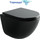 Унитаз подвесной безободковый Ceramicanova Vogue CN4008TMB (система смыва Торнадо) с крышкой микролифт, чёрный матовый, Цвет производителя: чёрный матовый - Унитаз подвесной безободковый Ceramicanova Vogue CN4008TMB (система смыва Торнадо) с крышкой микролифт, чёрный матовый, Цвет производителя: чёрный матовый фото
