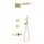 Душевая система для душа с термостатом Wonzon & Woghand WW-D4538-A-BG, золото брашированное фото 
