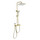 Душевая стойка с термостатом и гигиеническим душем Wonzon & Woghand Muse WW-B4132-A-BG, золото брашированное фото 
