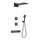Душевая система для душа с термостатом Wonzon & Woghand WW-D4538-A-MB, чёрный матовый фото 