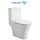 Унитаз-компакт безободковый Azario Reina AZ-2785T с тонким быстросъемным сиденьем микролифт (система смыва Торнадо) фото 