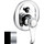 Смеситель для ванны Emmevi Tiffany NC6019, черный/хром - Смеситель для ванны Emmevi Tiffany NC6019, черный/хром фото