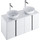 Тумбы подвесные со столешницей Ravak Balance 1200 X000001367 (2 тумбы SD Balance 600), белый/графит - Тумбы подвесные со столешницей Ravak Balance 1200 X000001367 (2 тумбы SD Balance 600), белый/графит фото