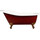 Ванна отдельностоящая Magliezza Gracia BR 170x76 см, красный (ножки бронза) - Ванна отдельностоящая Magliezza Gracia BR 170x76 см, красный (ножки бронза) фото