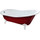 Ванна отдельностоящая Magliezza Gracia WH 170x76 см, красный (ножки белый) - Ванна отдельностоящая Magliezza Gracia WH 170x76 см, красный (ножки белый) фото