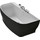 Ванна отдельностоящая BelBagno BB74-NERO-W0 165x78 см, белый/черный - Ванна отдельностоящая BelBagno BB74-NERO-W0 165x78 см, белый/черный фото