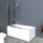 Шторка для ванны BelBagno 80 см UNO-V-11-80/150-C-Cr, хром/прозрачное - Шторка для ванны BelBagno 80 см UNO-V-11-80/150-C-Cr, хром/прозрачное фото