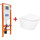 Инсталляция BelBagno BB002-80 с подвесным безободковым унитазом BelBagno Tre BB8001CHR/SC - Инсталляция BelBagno BB002-80 с подвесным безободковым унитазом BelBagno Tre BB8001CHR/SC фото