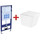 Инсталляция Aquatek Standart 50 INS-0000012 с подвесным унитазом BelBagno Due BB3103CHR/SC - Инсталляция Aquatek Standart 50 INS-0000012 с подвесным унитазом BelBagno Due BB3103CHR/SC фото