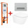 Инсталляция BelBagno BB002-80 с подвесным унитазом BelBagno Tre BB8001CHR/SC - Инсталляция BelBagno BB002-80 с подвесным унитазом BelBagno Tre BB8001CHR/SC фото