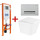 Инсталляция BelBagno BB002-80 с подвесным унитазом BelBagno Due BB3103CHR/SC - Инсталляция BelBagno BB002-80 с подвесным унитазом BelBagno Due BB3103CHR/SC фото