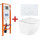 Инсталляция BelBagno BB002-80 с подвесным безободковым унитазом BelBagno Uno BB3105CHR/SC (кнопка Sfera, белая) - Инсталляция BelBagno BB002-80 с подвесным безободковым унитазом BelBagno Uno BB3105CHR/SC (кнопка Sfera, белая) фото